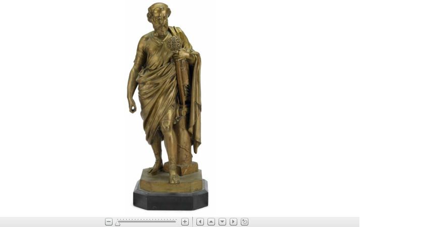 Appraisal: French gilt bronze figure of Archimedes late th century