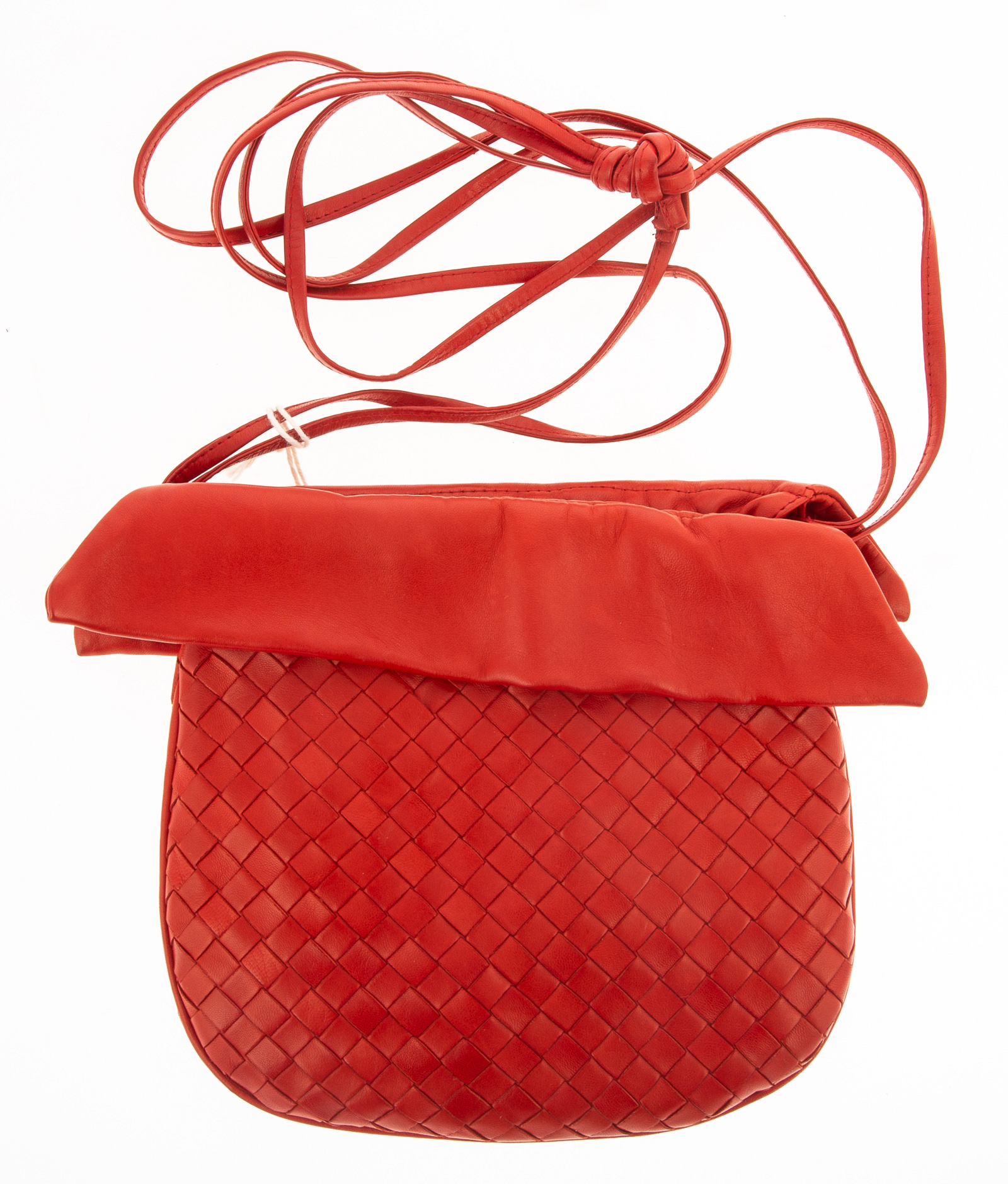 Appraisal: BOTTEGA VENETA RED LEATHER HANDBAG with dust bag in H