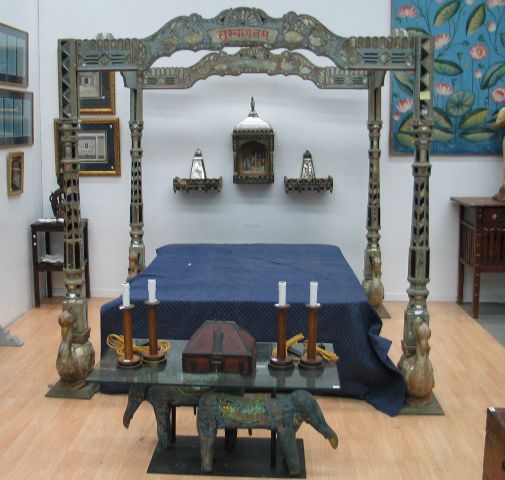 Appraisal: A Shardi Pavilion Wedding Enclosure painted blue with mirror and