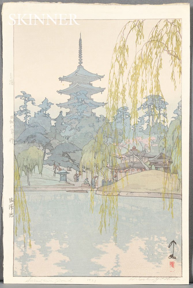 Appraisal: Hiroshi Yoshida - Woodblock Print Japan Sarusawa Pond signed with