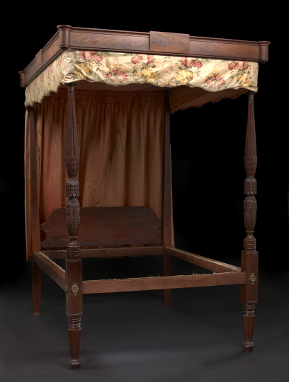 Appraisal: American Classical Mahogany and Mixed Woods Tester Bed second quarter