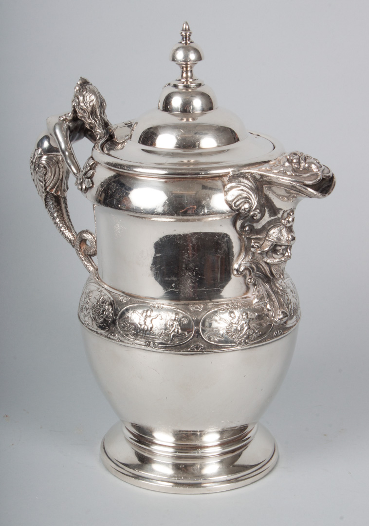 Appraisal: Middletown silver-plated figural water pitcher circa with insulated body in