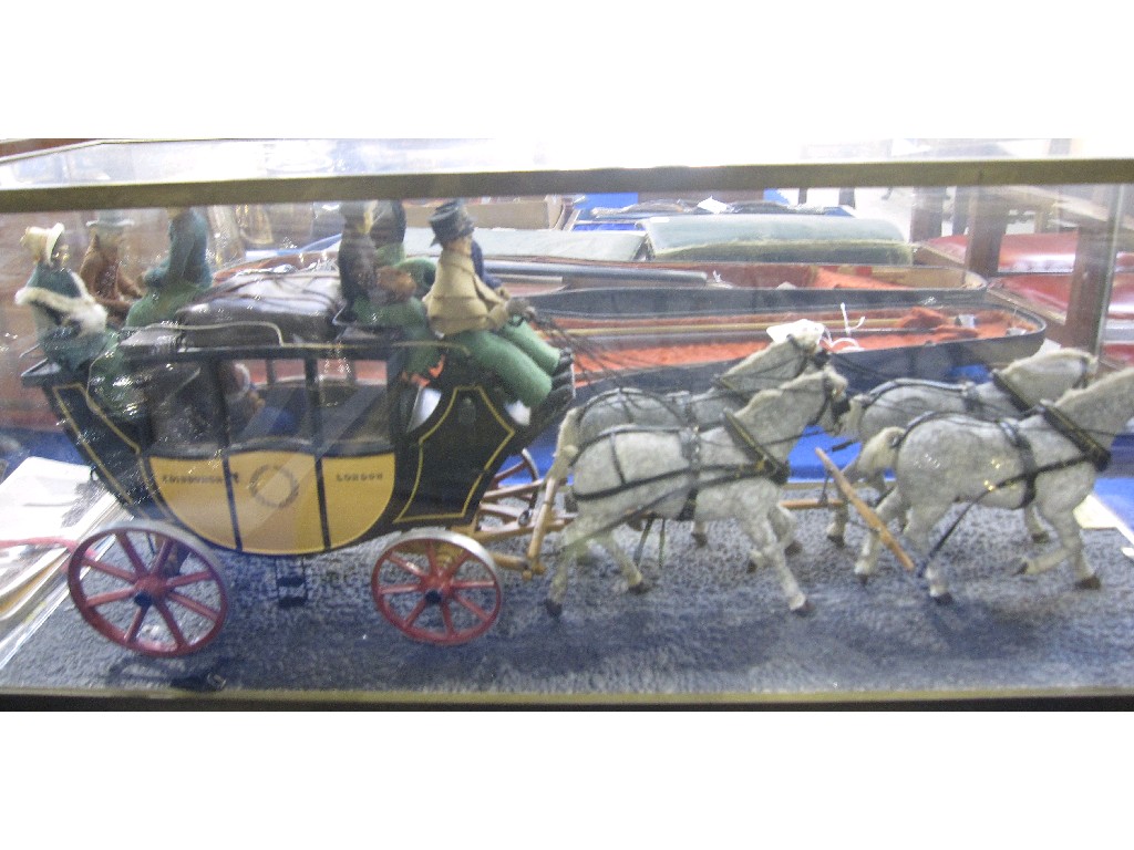 Appraisal: Model coach and horses in case by Bassett-Lowke Ltd