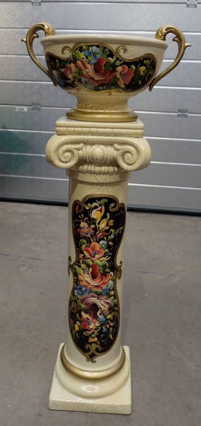 Appraisal: Decorative pottery jardiniere pedestal height cm