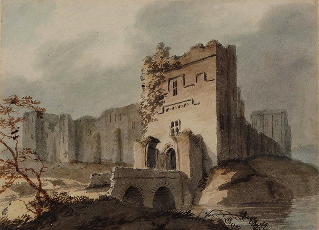 Appraisal: JOSEPH BARBER - A castle ruins watercolour x cmProv Sotheby's