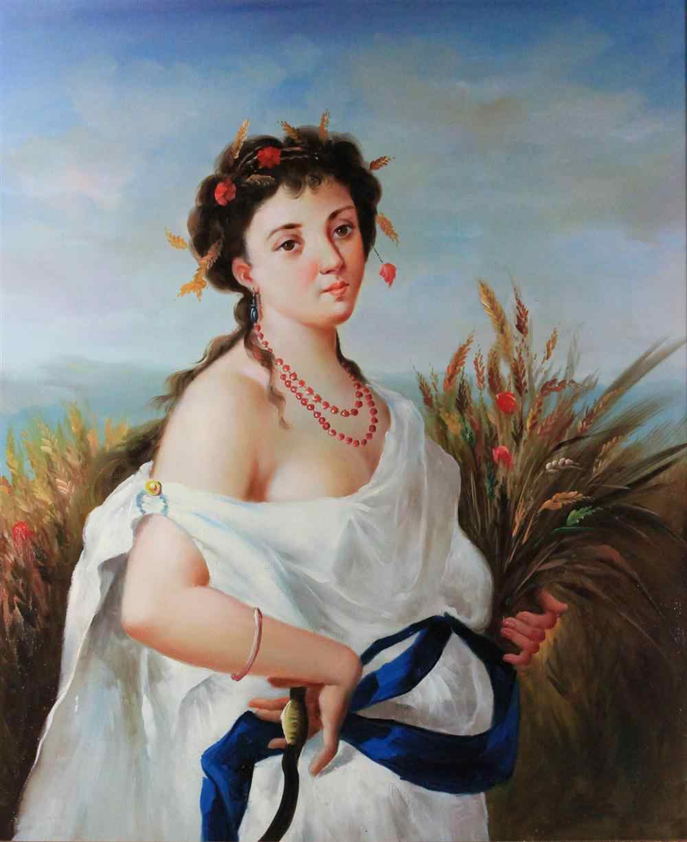 Appraisal: J BROWN PORTRAIT OF A GREEK WOMAN Oil on canvas