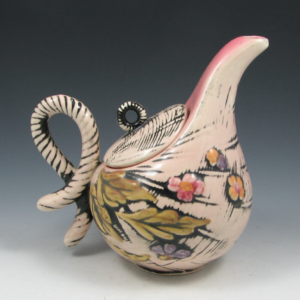 Appraisal: Hull Blossom Flite T Lidded Teapot Hull Blossom Flite lidded