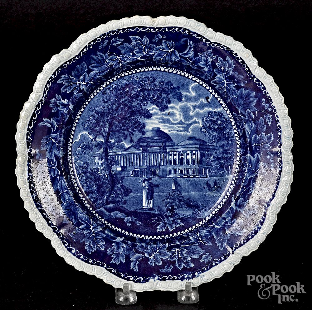 Appraisal: Historical blue Staffordshire plate Exclusive on Bidsquare Historical blue Staffordshire