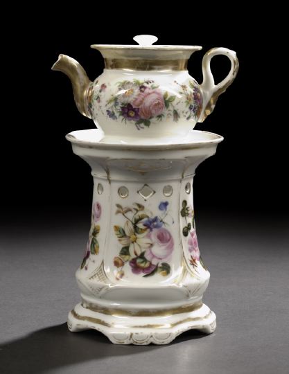 Appraisal: Paris Porcelain Veilleuse third quarter th century in the rococo