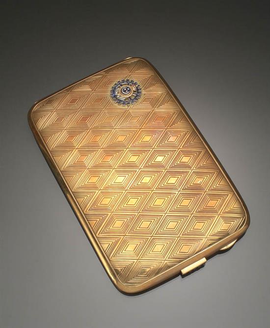 Appraisal: French -Karat Yellow-Gold Cigarette Case Interior inscribed MIDHAT YEGHEN PACHA