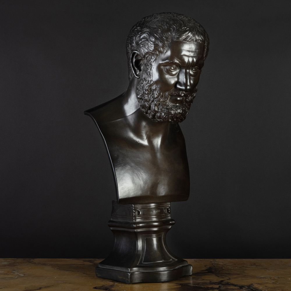 Appraisal: Wedgwood Black Basalt Bust of Zeno Impressed mark x x