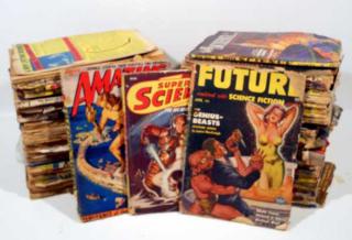 Appraisal: Pcs Amazing Stories VINTAGE SCIENCE FICTION MAGAZINES Pulp Ron Hubbard