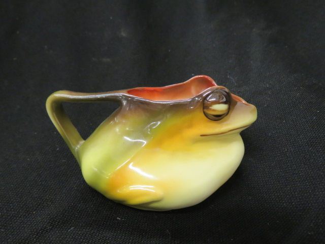 Appraisal: Royal Bayreuth Frog Figural Creamer yellow excellent