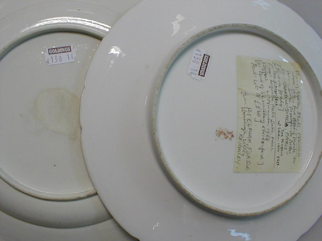 Appraisal: Three early thC French porcelain plates each painted and gilt