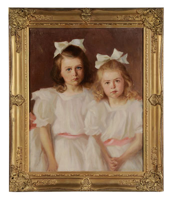 Appraisal: Mary Neal Richardson Massachusetts Maine - Double Portrait of Two