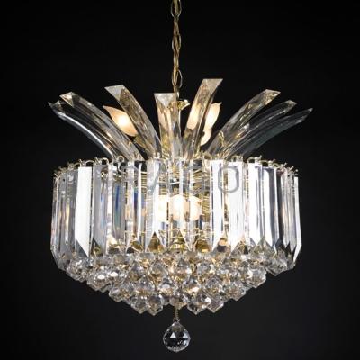 Appraisal: MODERN Acrylic and brass chandelier USA s Unmarked Fixture only