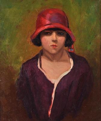 Appraisal: Unknown Artist American th Century Portrait of a girl with