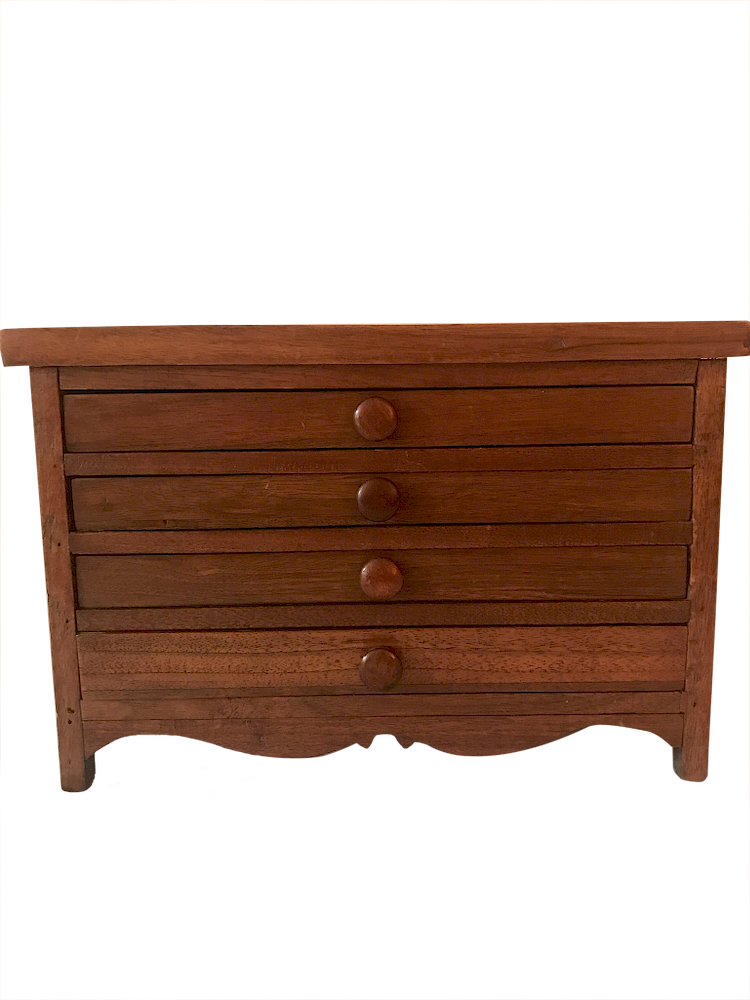 Appraisal: Miniature Sheraton Chest Drawers Miniature Sheraton Chest of Drawers A