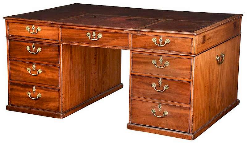 Appraisal: Fine George III Mahogany Partner's Desk British late th century