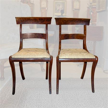 Appraisal: Set of Four Classical Mahogany Dining Chairs Estimate -