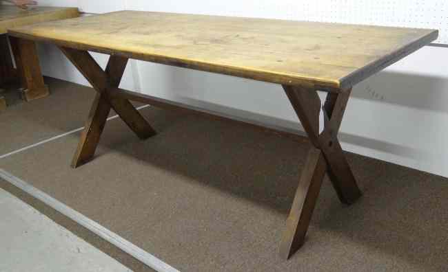 Appraisal: Sawbuck table Top '' x '' '' Ht