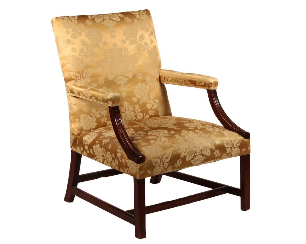 Appraisal: LOLLING CHAIR - th c American probably Philadelphia mahogany frame