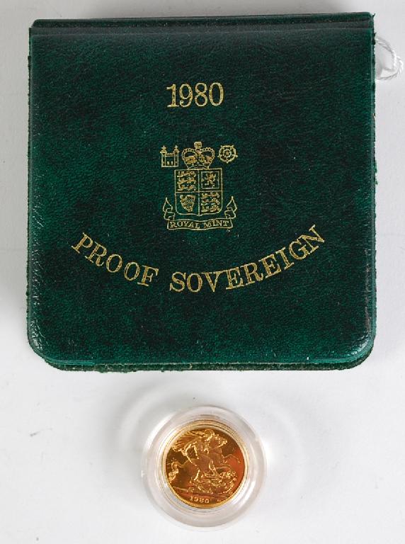 Appraisal: ELIZABETH II GOLD PROOF SOVEREIGN in case