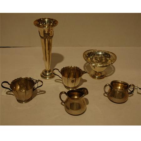 Appraisal: Group of Seven Sterling Silver Table Articles Estimate -