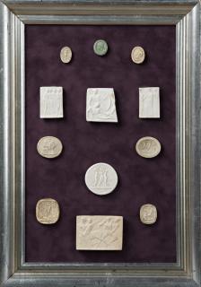 Appraisal: Group of Twelve Plaster Intaglios th c Grand Tour Souvenirs