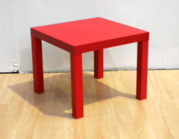 Appraisal: A modern red painted side table cm wide cm deep