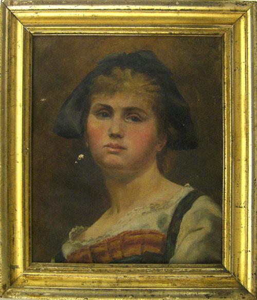 Appraisal: Oil on canvas portrait of a woman th c x