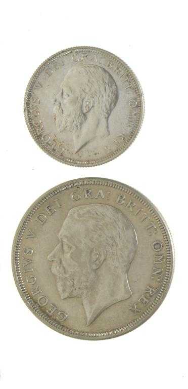 Appraisal: GEORGE V PROOF FLORIN aFDC and Wreath Crown gF