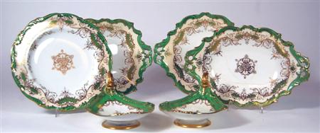 Appraisal: A late th early th century Coalport fruit service with