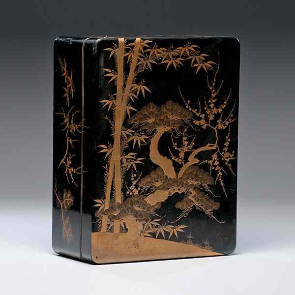 Appraisal: Japanese Nashiji Lacquer Box Japanese th century a storage box