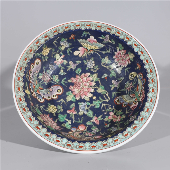 Appraisal: Chinese famille rose enameled porcelain bowl with allover floral designs