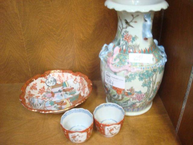 Appraisal: Lot of Asian Porcelains cups vase plates bowl