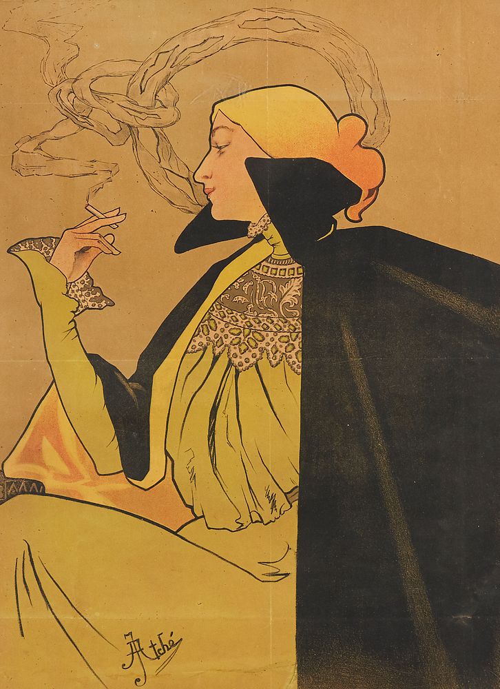 Appraisal: Jane Atche Art Nouveau Cigarettes Poster JOB Jane Atch -