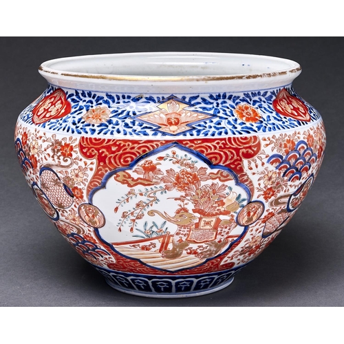 Appraisal: A Japanese Imari jardiniere early th c cm h More