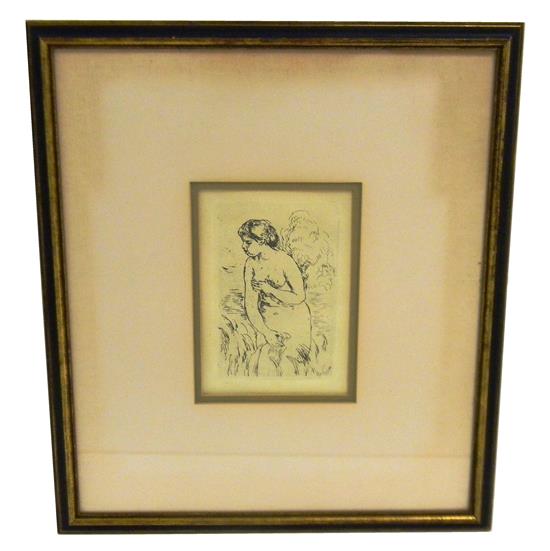 Appraisal: After Pierre-Auguste Renoir French - etching Baigneuse debout mi-jambes Standing