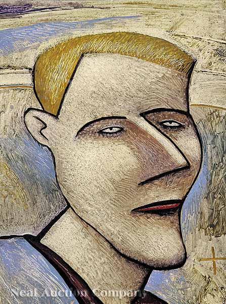 Appraisal: Robert Gordy American New Orleans - Male Head mixed media