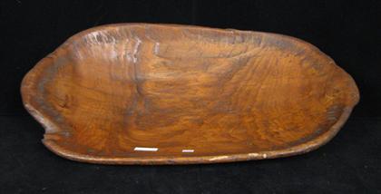 Appraisal: Large wooden bowl Together with two rolling pins L of