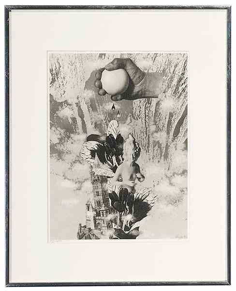 Appraisal: Herbert Bayer German - Creation Photomontage titled Schopfung on verso