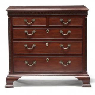 Appraisal: George III Chippendale Chest of Drawers circa s mahogany mahogany