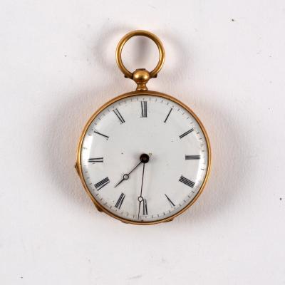 Appraisal: A gold and enamel cylinder pocket watch circa signed on