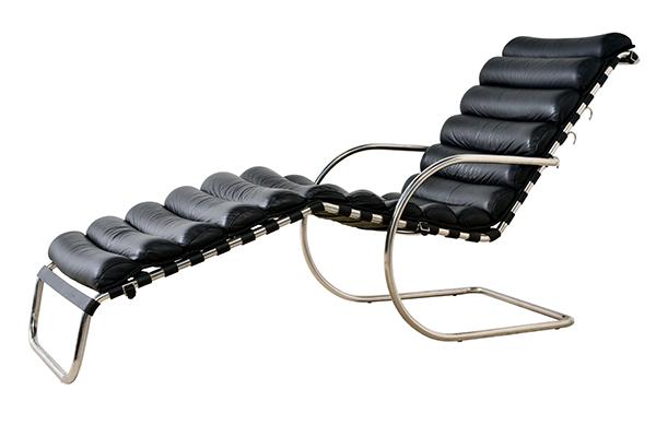 Appraisal: A MR CHAISE LOUNGE ATTRIBUTED TO MIES VAN DER ROHE