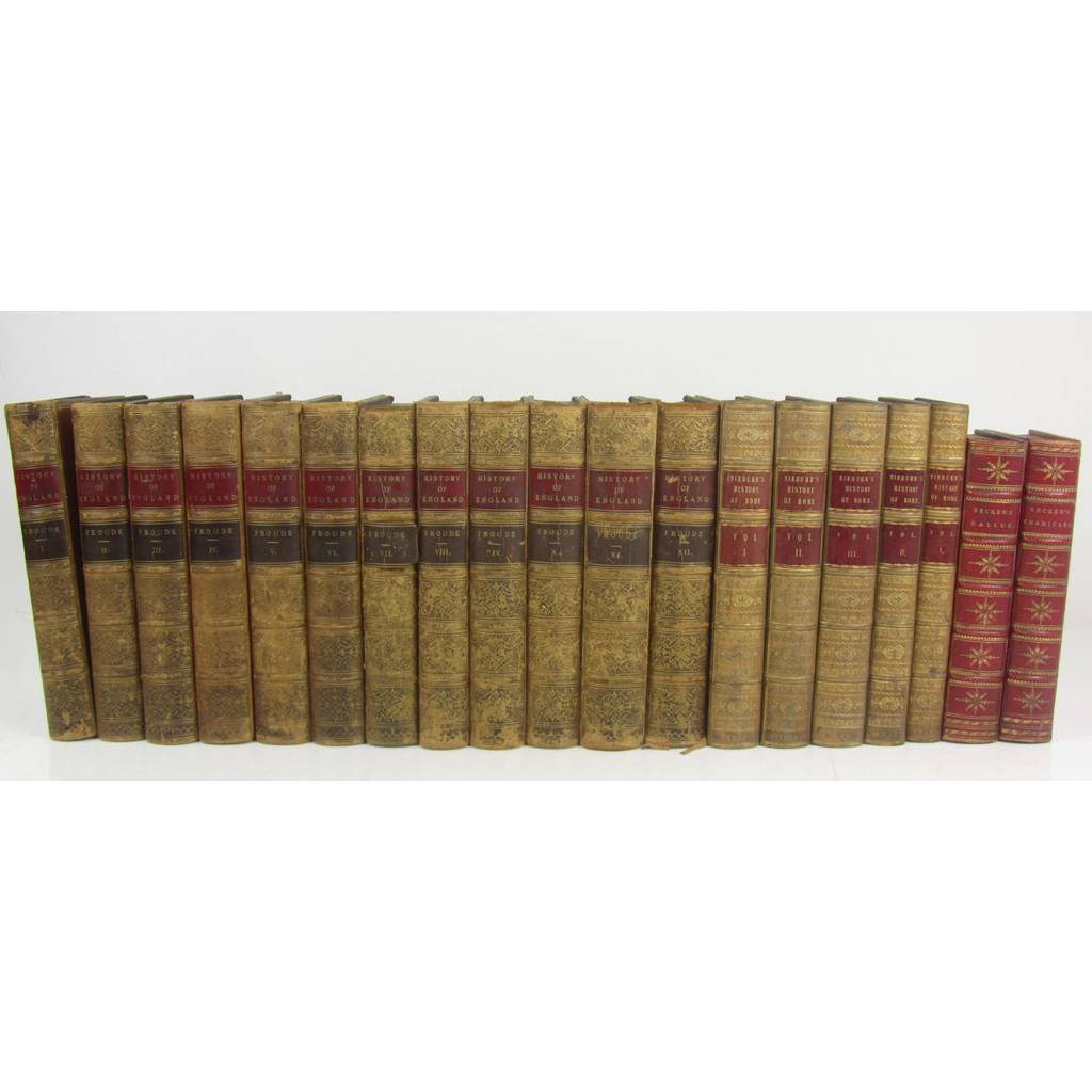 Appraisal: Leather Bindings volumes including Froude History of England London John