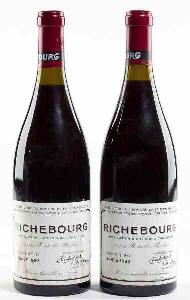 Appraisal: RichebourgDomaine Romanee-Conti bottles - cm - cm lbsl''The DRC produced