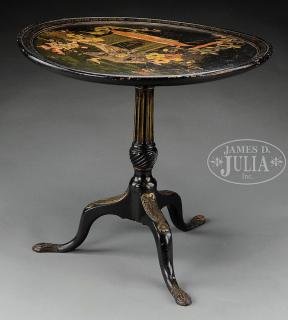 Appraisal: QUEEN ANNE CHINOISERIE TEA TABLE Second half th century The