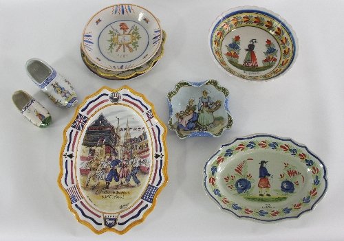 Appraisal: A quantity of French faience plates shoes and dishes