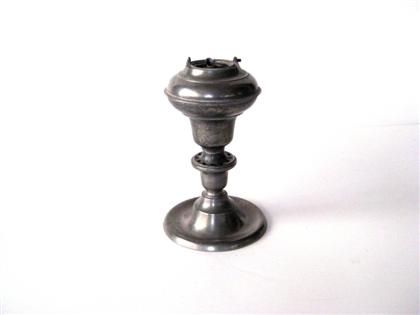 Appraisal: Two pewter lamps endicott sumner Of similar form each with